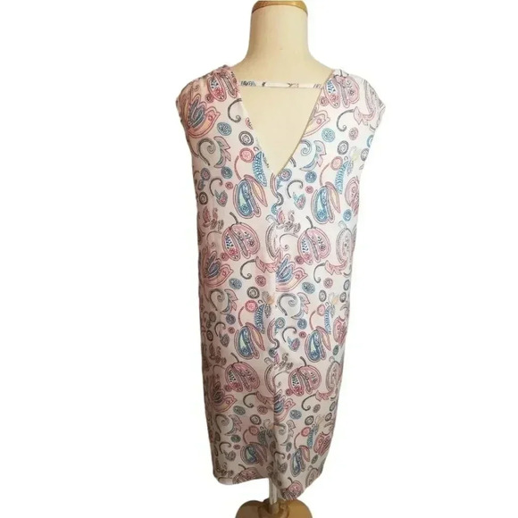 {LOFT} Paisley Print Polyester Shift Dress - Picture 3 of 10